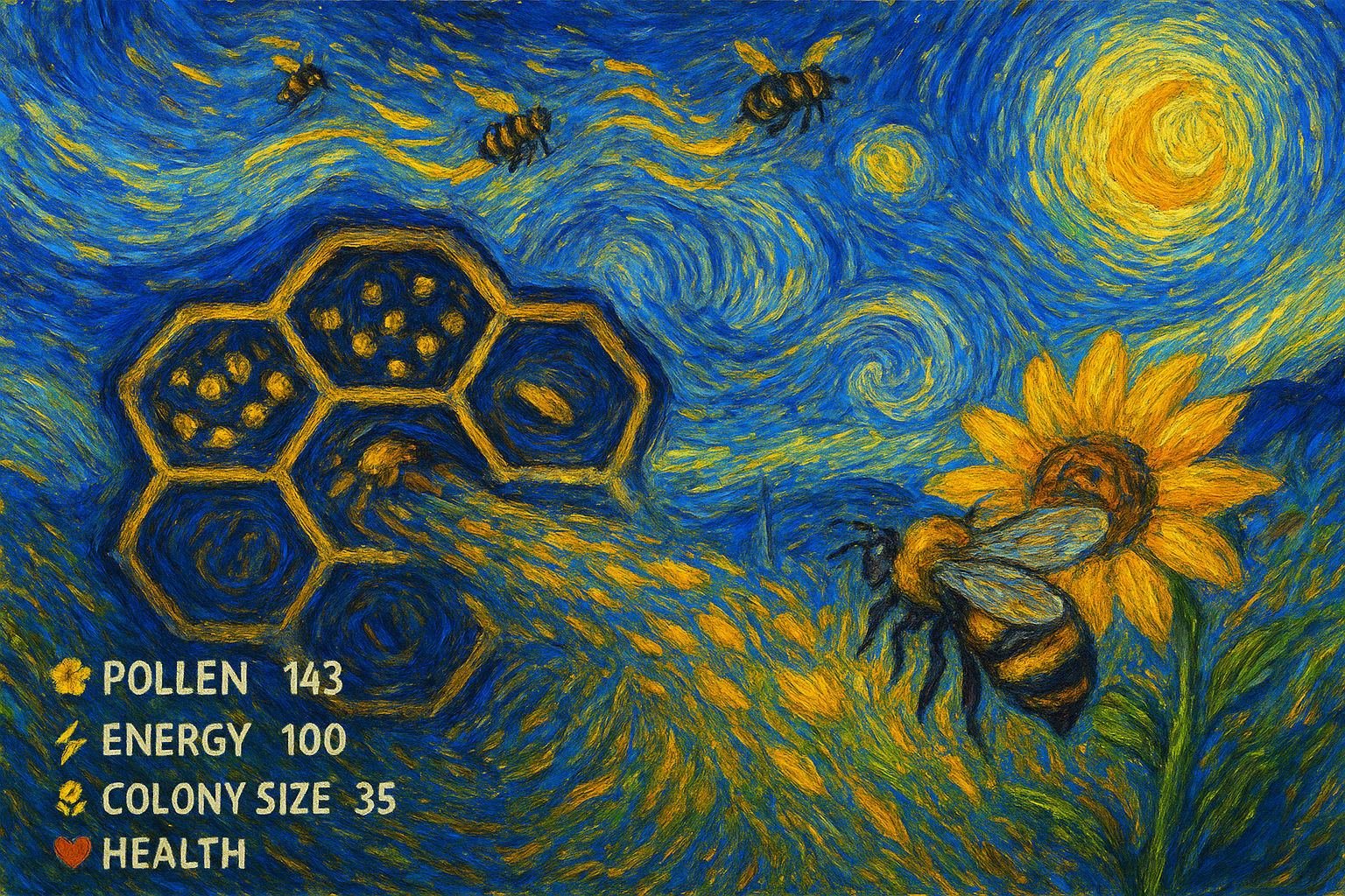 Bee colony concept art