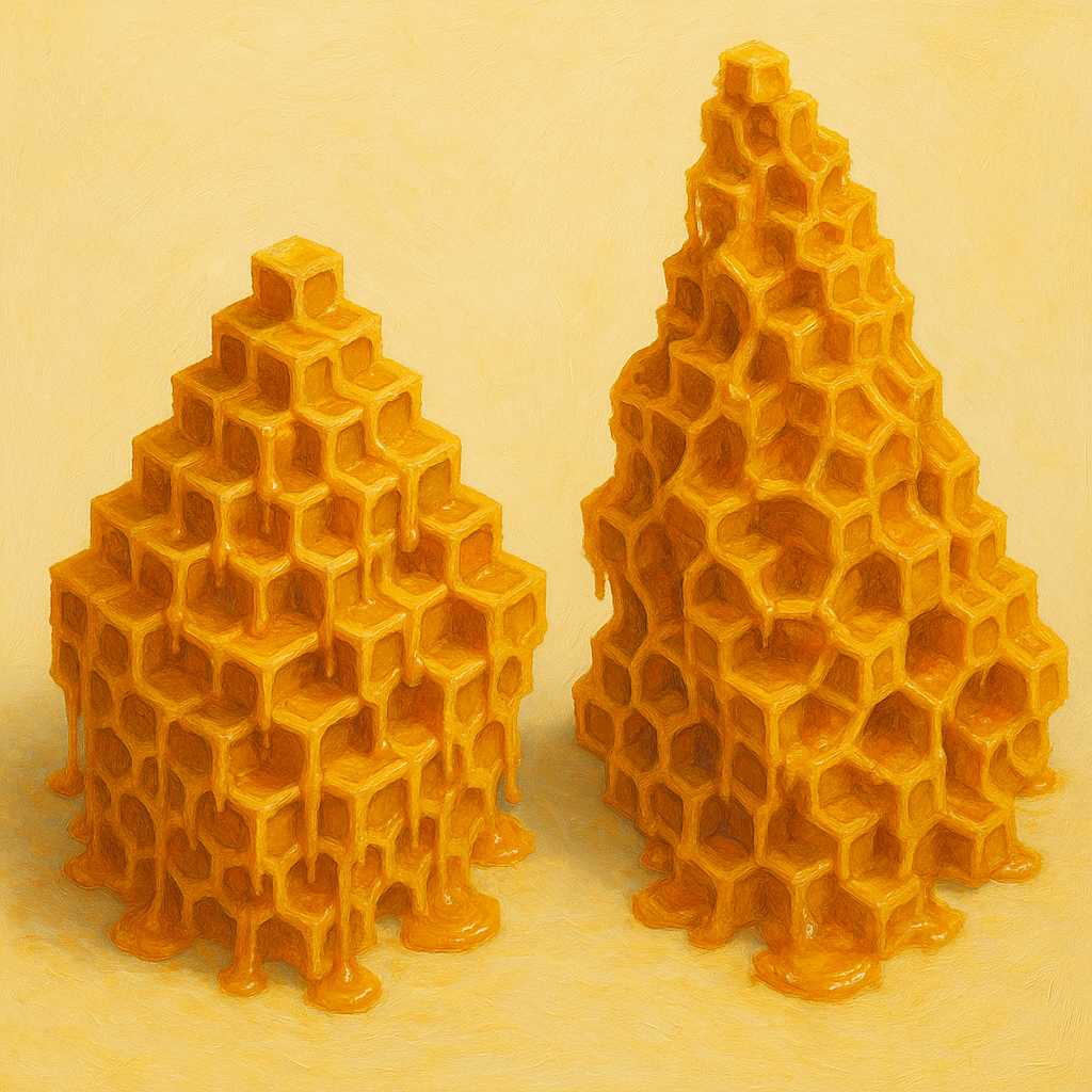 Concept honeycomb pattern art